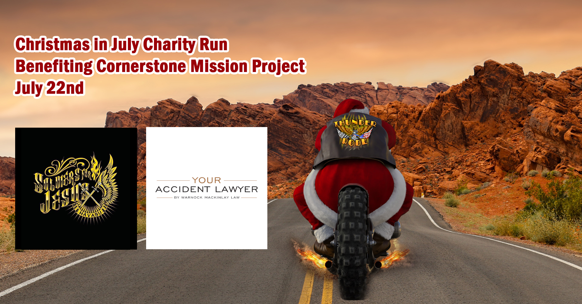 Christmas In July Charity Run at Thunder-Rode Motorcycle Accessories