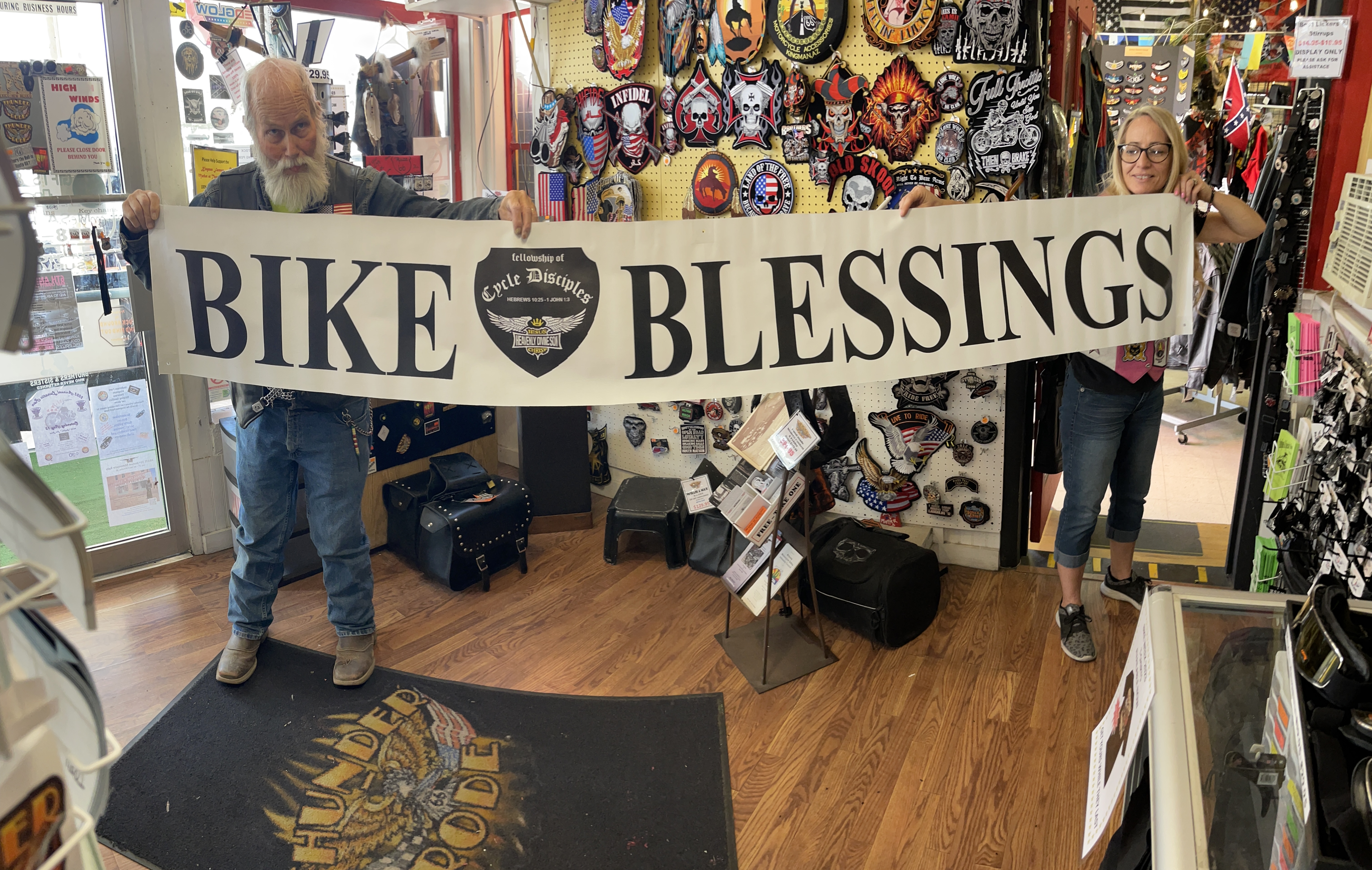 Thunder-Rode Motorcycle Accessories Donates Banner to Cycle Disciples