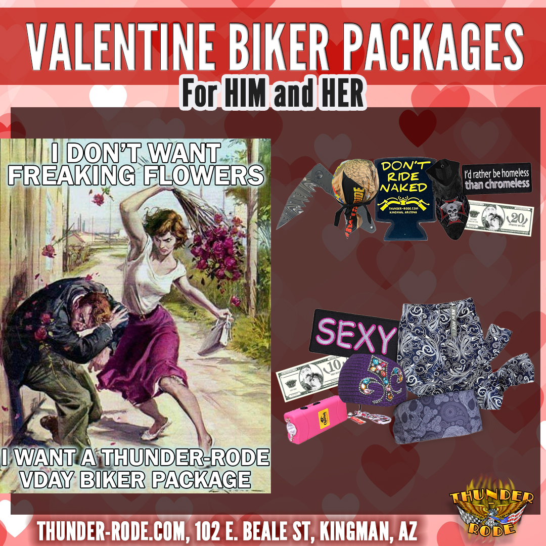 Motorcycle Valentine's Day Packages for Bikers at Thunder-Rode in Kingman, AZ