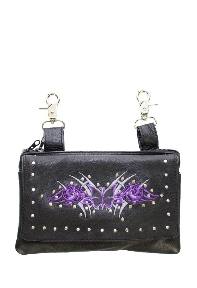 Tribal Butterfly Belt Bag purple