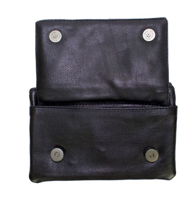 Leather Belt Bag with Heart and Studs inside