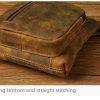 Leather Men's Waist Belt Pack size