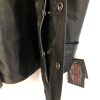 Men's Black Leather Vest - Plain Sides