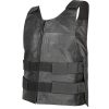 Men's Black Bulletproof Style Tactical Street Cowhide Leather Vest back