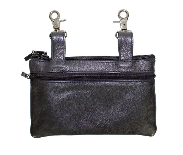 Studded Leather Belt Bag With Turquoise Wings