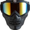 skullbird goggles red reflectech
