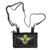Leather Belt Bag with Heart and Studs with straps Leather Belt Bag with Heart and Studs with straps