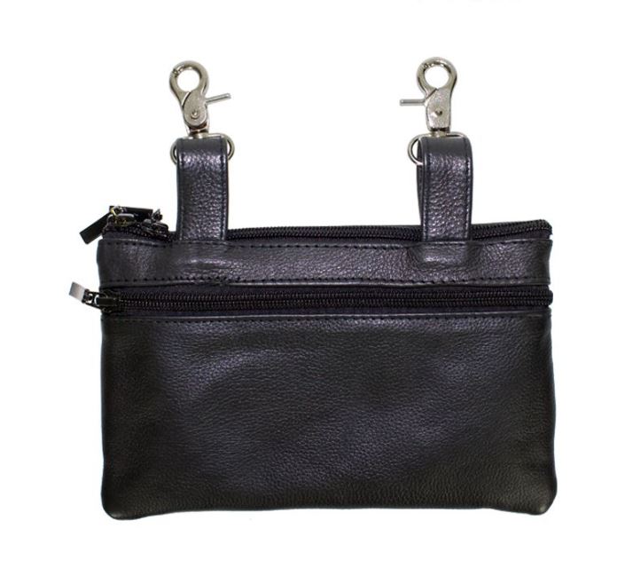 Leather Belt Bag with Heart and Studs back