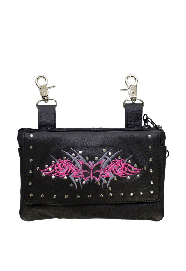 Tribal Butterfly Belt Bag pink