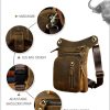 Leather Men's Waist Belt Pack details