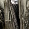 Ladies Premium Fringe Leather Jacket - Black - "Be Fringed" - Inside Pockets
